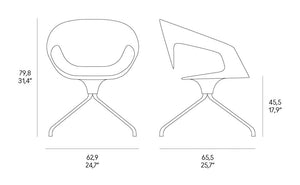 Silla Giratoria Colección Vad Diseñado por Luca Nichetto