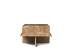 Distinct Coffee Table Dark Brown Travertine