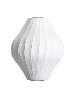 Nelson Pear Crisscross Bubble Pendant Medium Off White