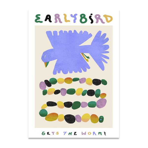 Lámina Early Bird Gets The Worm de Paper Collective