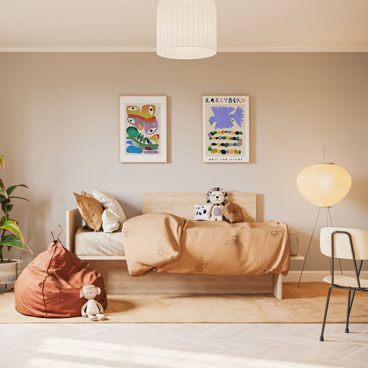 Lámina Early Bird Gets The Worm de Paper Collective