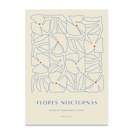 Lámina Flores Nocturnas Poster No. 01 de Paper Collective