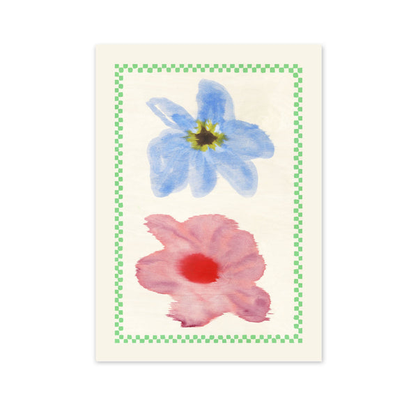 Lámina Flower with Checks de Paper Collective