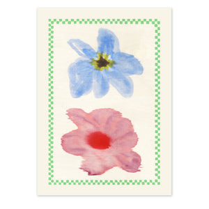 Lámina Flower with Checks de Paper Collective