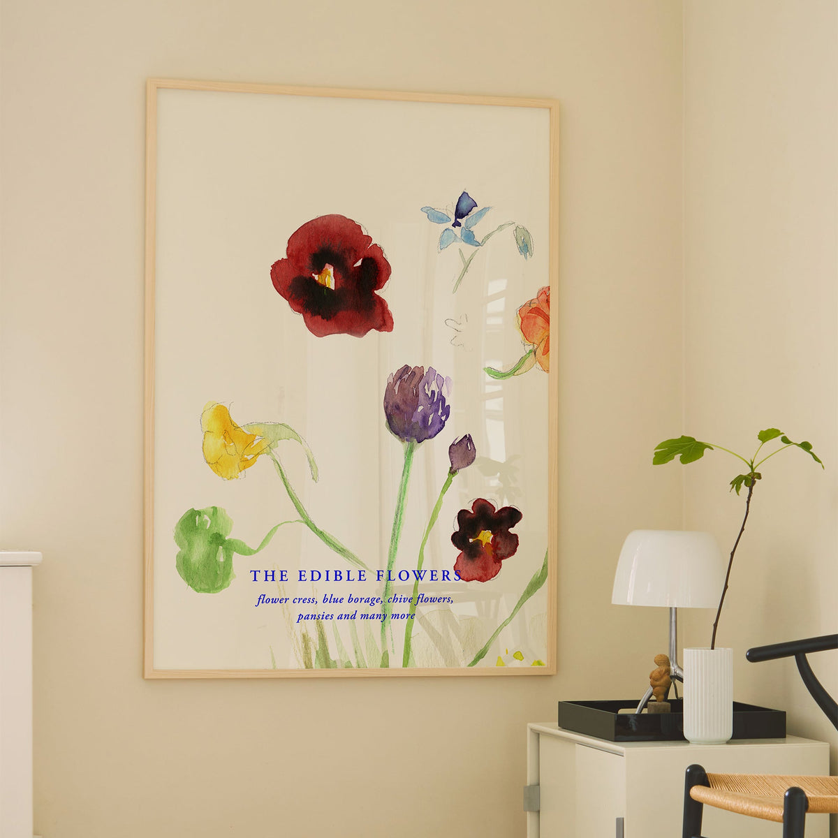 Lámina The Edible Flowers de Paper Collective