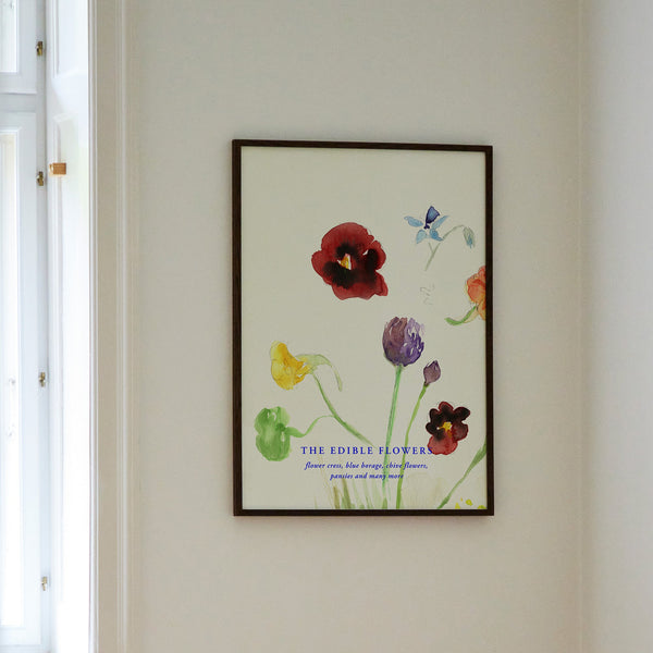 Lámina The Edible Flowers de Paper Collective