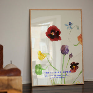 Lámina The Edible Flowers de Paper Collective