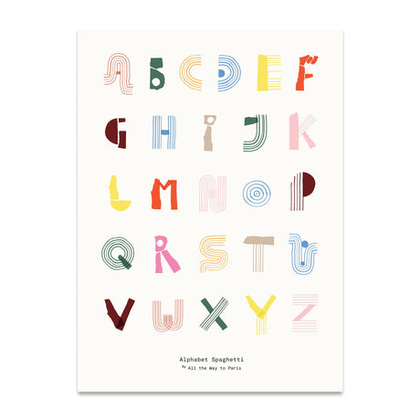 Lámina Alphabet Spaghetti de Paper Collective