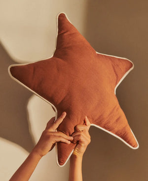 Star Cushion Brown Clay