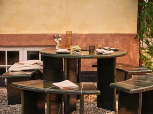 Deya Dining Table Dark Green