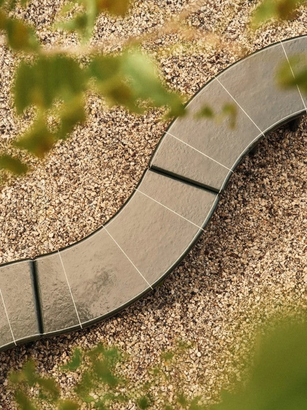 Deya Curved Bench - 110 Dark Green