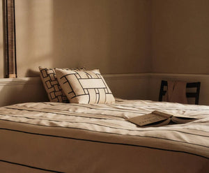 Lattice Cushion - Rectangular Off-White/Black