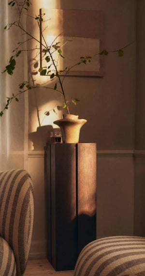 Parcel Pedestal Dark Stained Oak
