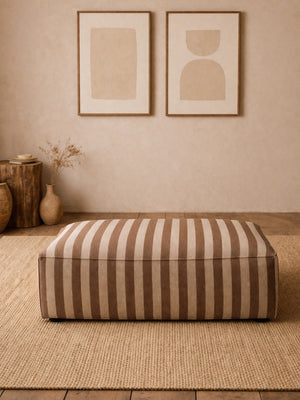 Catena Pouf Rectangular L501 - Louisiana Sand/Chocolate