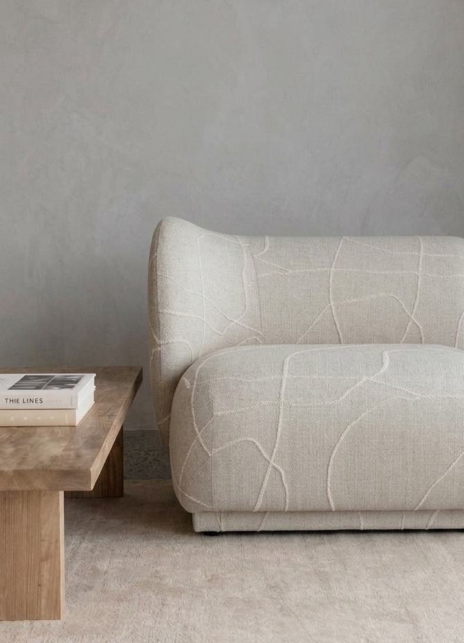 Rico Sofa Armrest Left - Can Lis Sand/Off-White