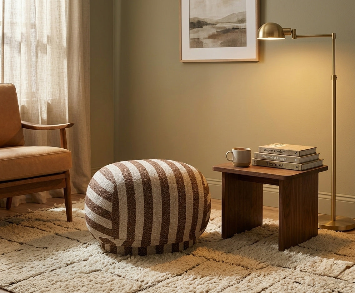 Rico Pouf - Louisiana Sand/Chocolate