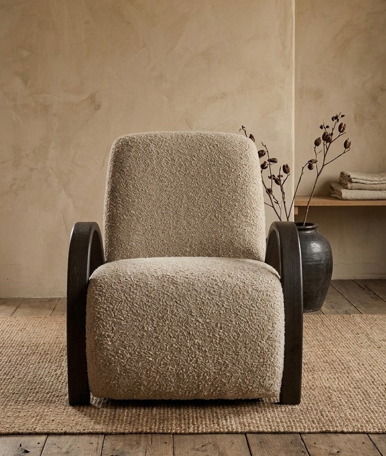 Buur Lounge Chair - Raw Bouclé Natural
