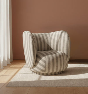 Rico Lounge Chair - Swivel - Louisiana Sand/Off-White