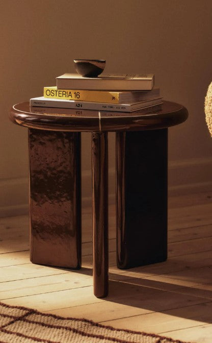 Deya Side Table Chestnut Brown