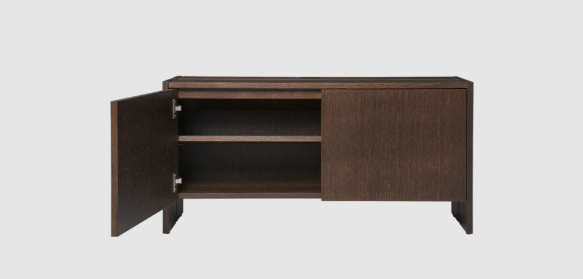 Parcel Hallway Cabinet - Low Dark Stained Oak