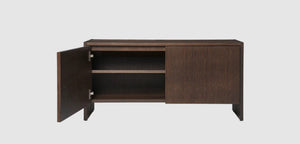 Parcel Hallway Cabinet - Low Dark Stained Oak