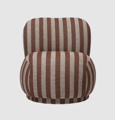 Rico Piccolo Lounge Chair - Swivel - Louisiana Sand/Chocolate