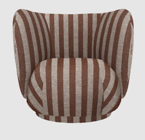 Rico Lounge Chair - Swivel - Louisiana Sand/Chocolate