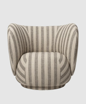 Rico Lounge Chair - Swivel - Louisiana Sand/Off-White