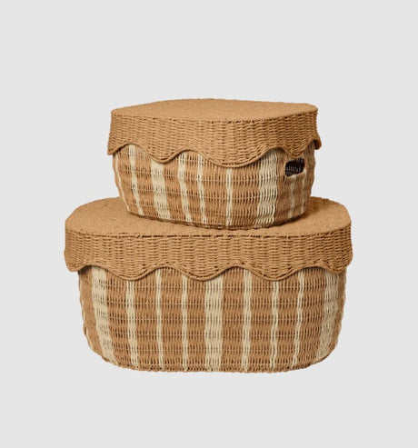 Rivan Storage Baskets - Set of 2 Natural/Off-White
