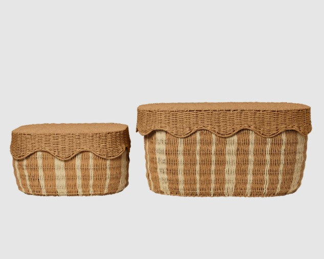 Rivan Storage Baskets - Set of 2 Natural/Off-White
