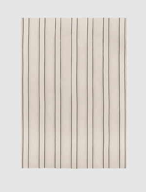 Twill Bedspread - Single Off-White/Black