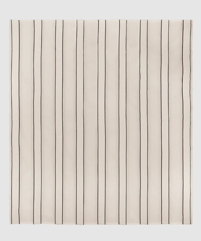 Twill Bedspread - Double Off-White/Black
