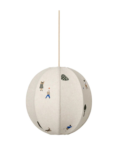 Embroidered fabric lampshade The Park · Ferm Living