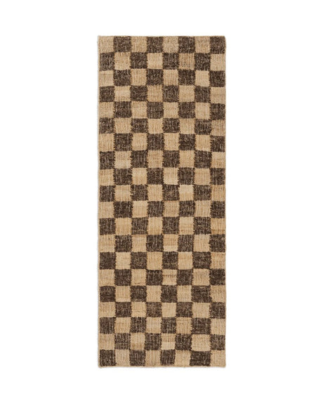 Alfombra pasillo de lana y yute Check · Ferm Living