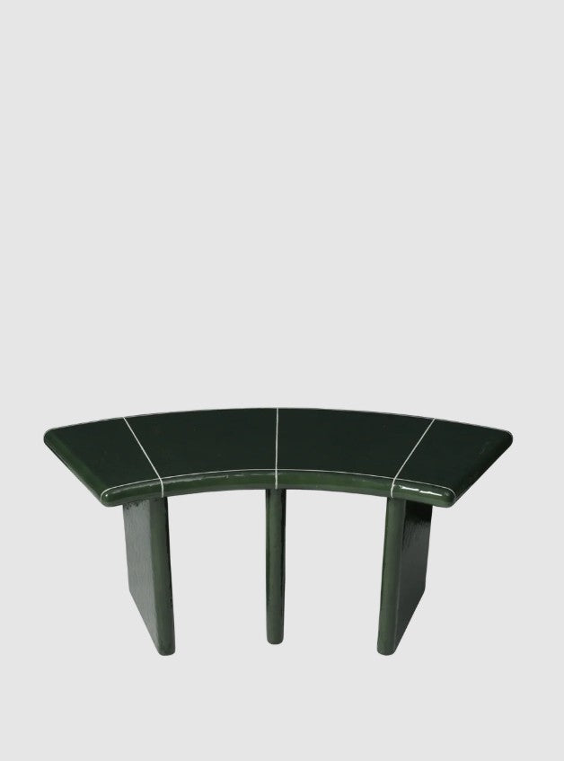 Deya Curved Bench - 110 Dark Green