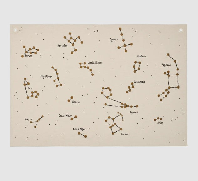 Constellation Textile Map Undyed