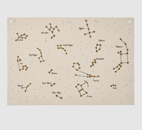 Constellation Textile Map Undyed