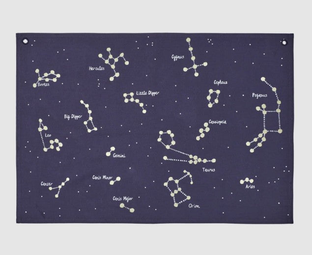 Constellation Textile Map Dark Blue
