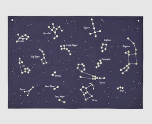 Constellation Textile Map Dark Blue