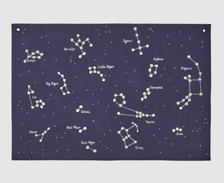 Constellation Textile Map Dark Blue